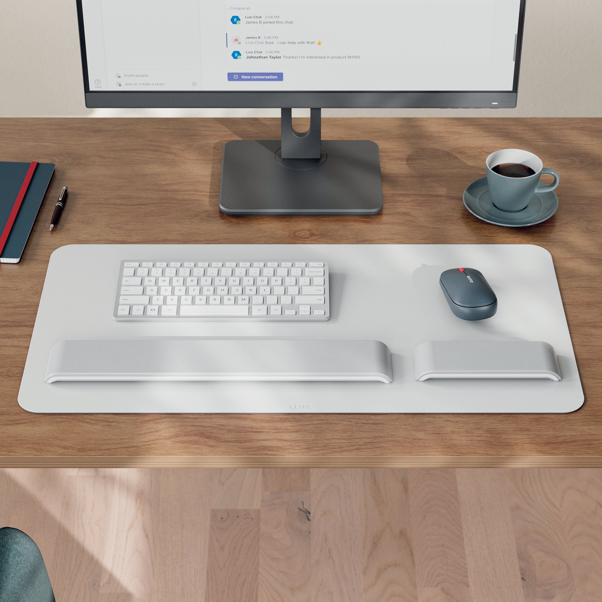 Podkładka Leitz duża podkładka biurowa ze skóry Szary