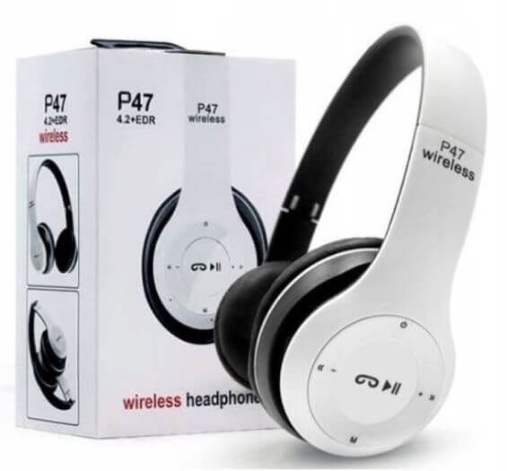 Słuchawki bluetooth P47 biały