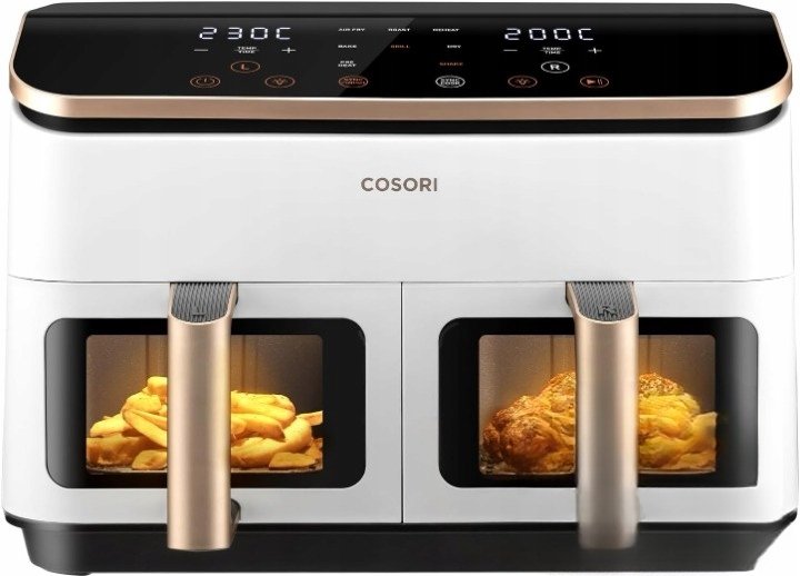 COSORI CAF-R904 Airfryer 2 szuflady 8,5l 1750W biała