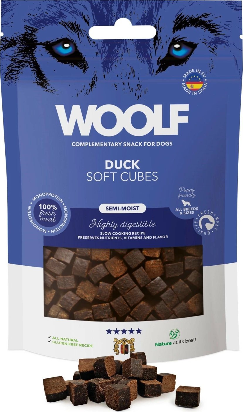 WOOLF Woolf Soft Cubes Monoprotein Duck 100g