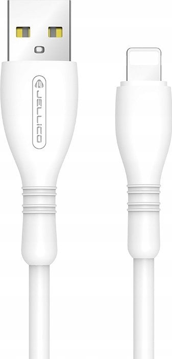 Kabel USB Jellico USB-A - Lightning 1 m Biały (6974929201371)