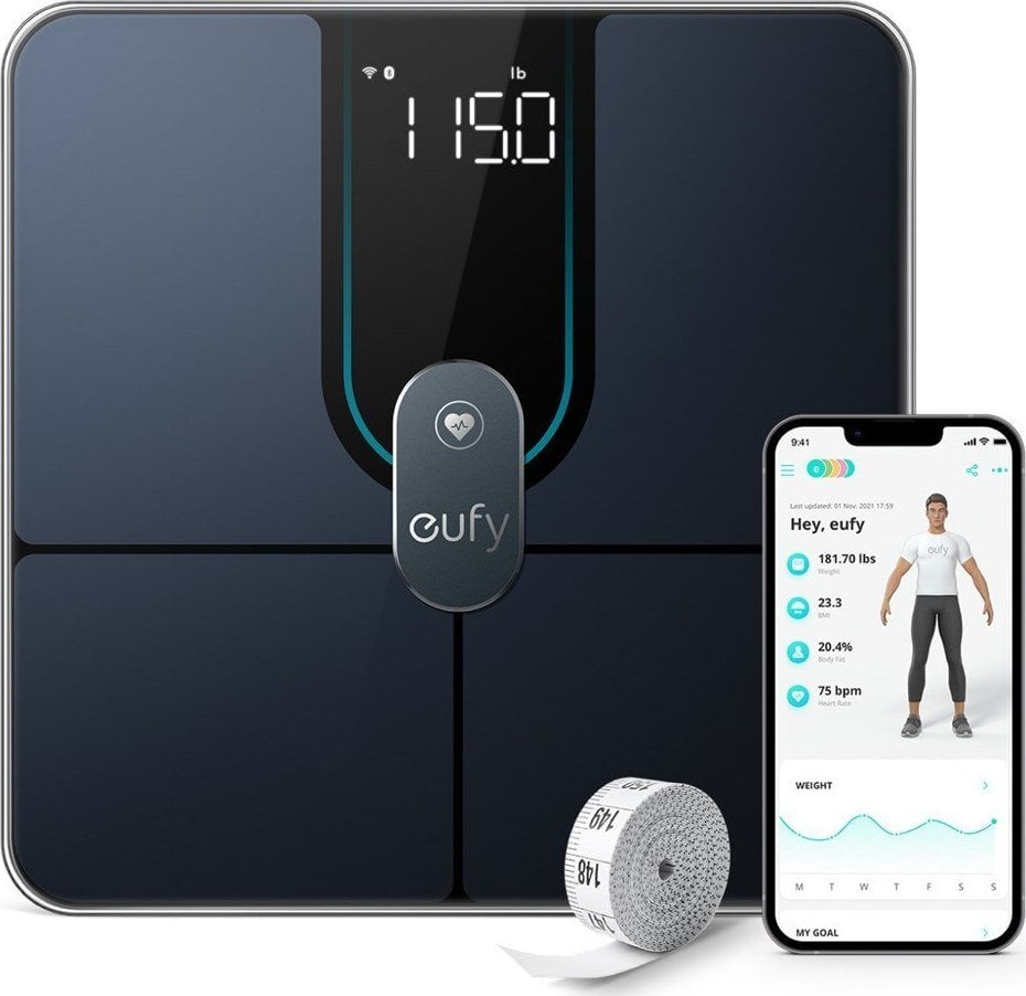Waga łazienkowa Eufy Waga łazien. EUFY Smart Scale P2 PRO Czarny