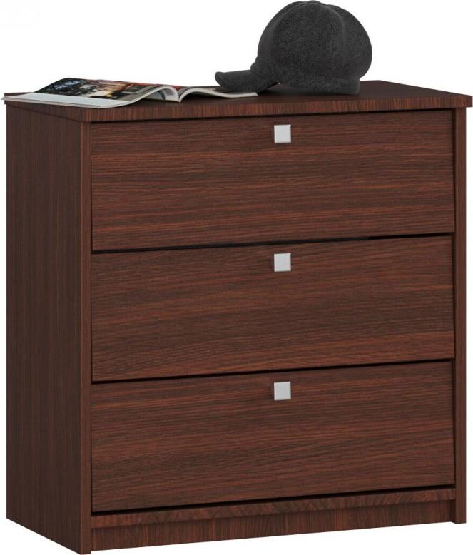 Fabryka Mebli Akord Szafka na buty MINI 3 uchylne drzwiczki 60 cm - wenge