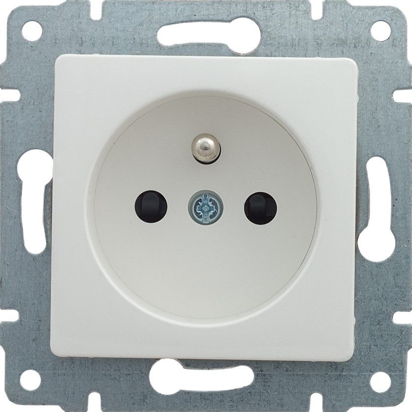 KOS Gniazdo pojedyncze Vena uziemienie przesłona 16A 250V biały (510434)