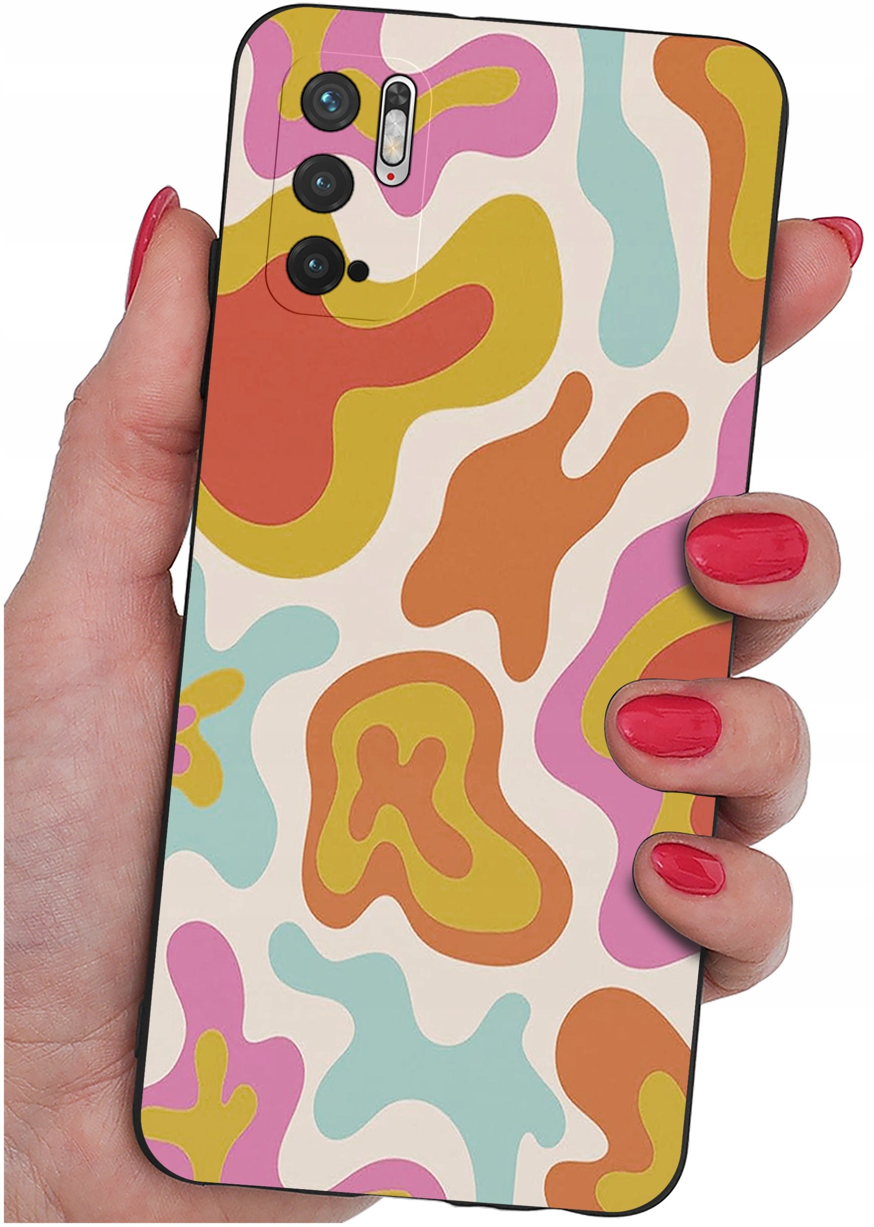 ETUI do Xiaomi Redmi Note 10 5G | WZORY | SILIKONOWE MATT CASE + SZKŁO 9H