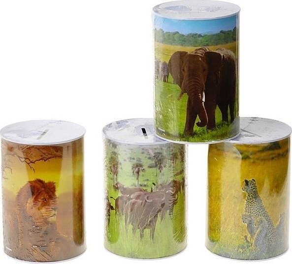 Teka Skarbonka, metalowa puszka, zwierzęta MIX