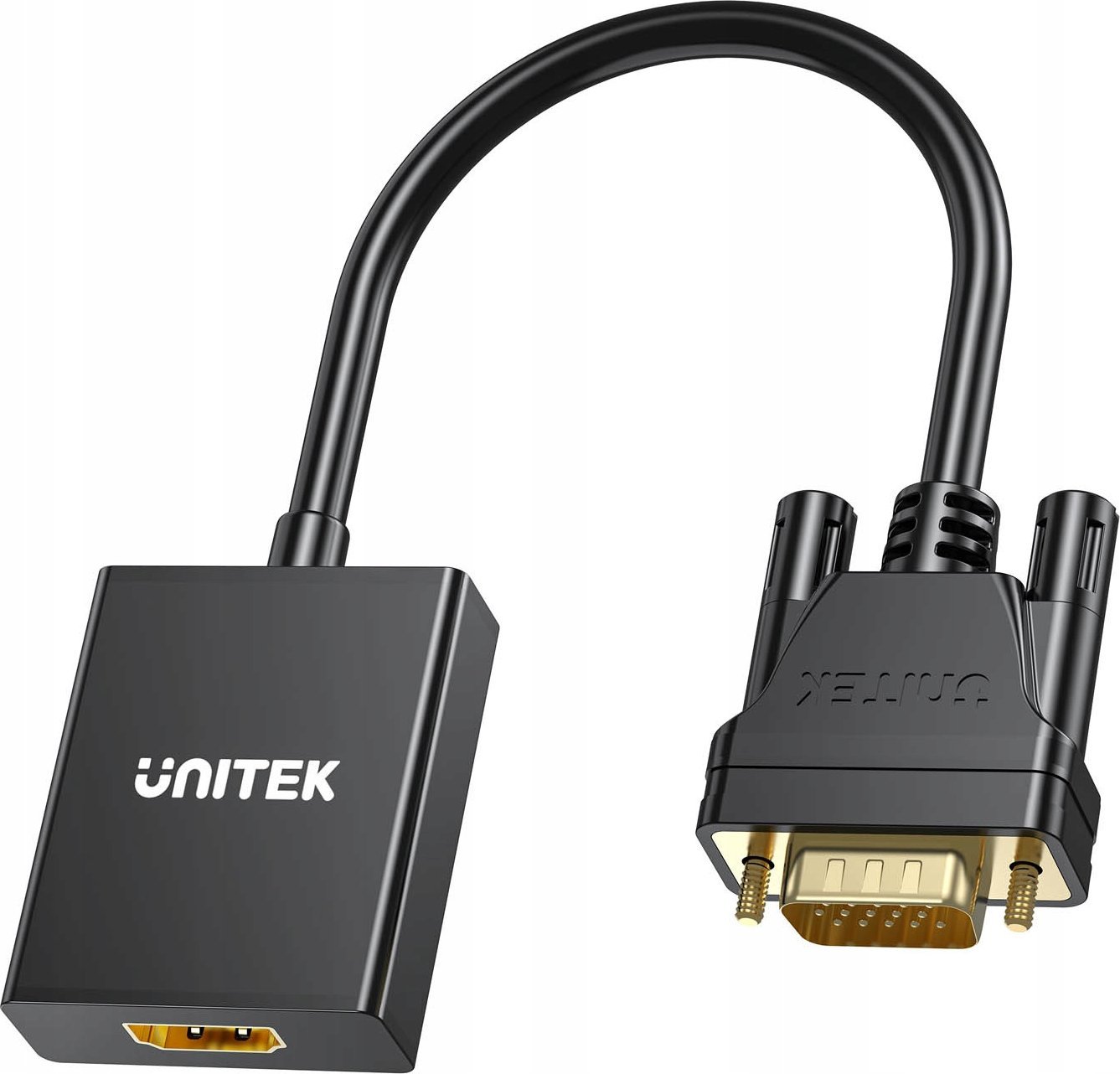 Adapter AV Unitek HDMI - D-Sub (VGA) czarny (V1112ABK01)