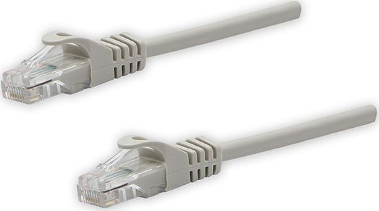 UTP patchcord, Cat.5e, RJ45 M-10m, nieekranowany, szary, czysta miedź economy