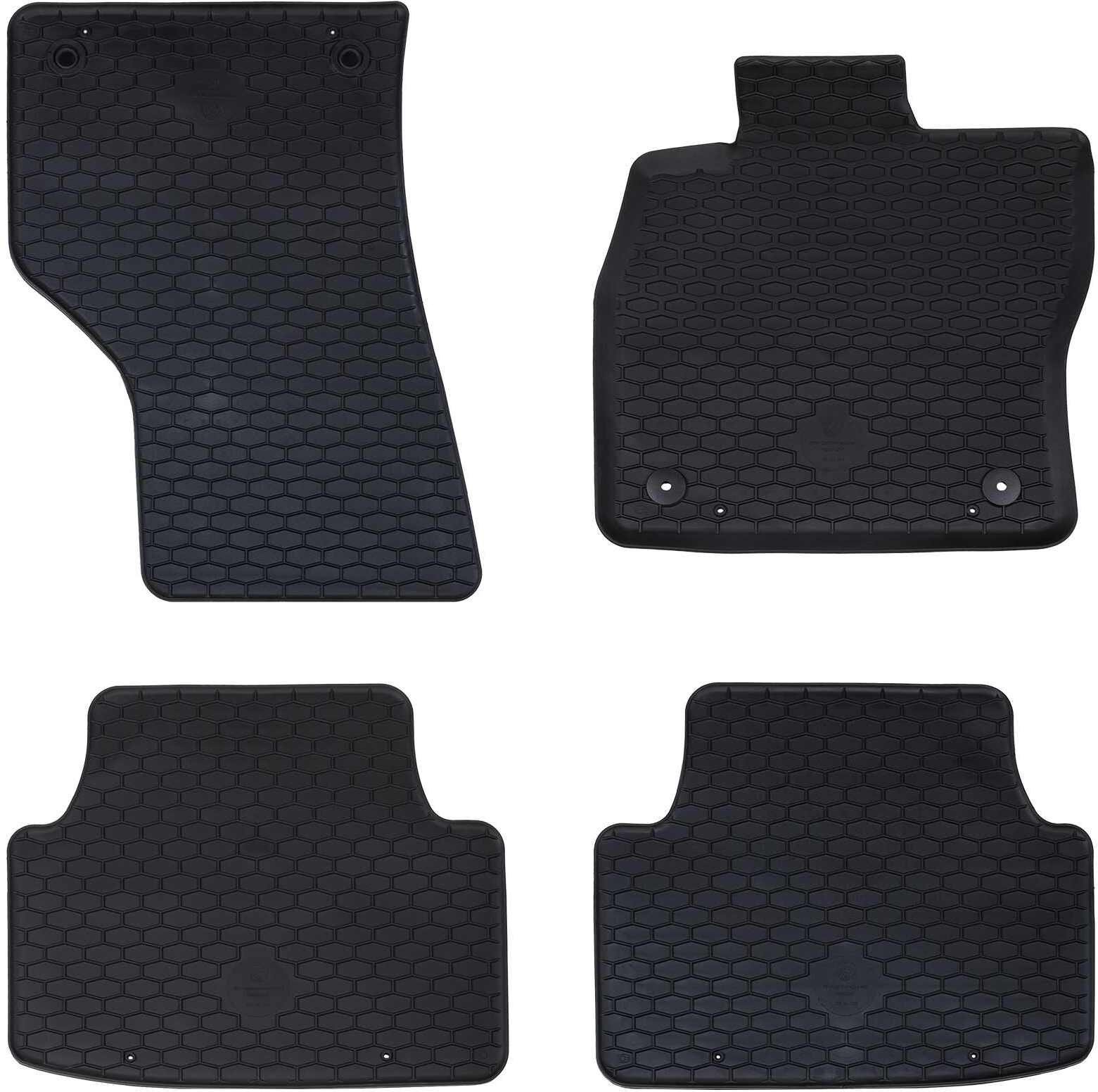 vidaXL Mata samochodowa 4 pcs Czarny Siedzenie LEON TPE