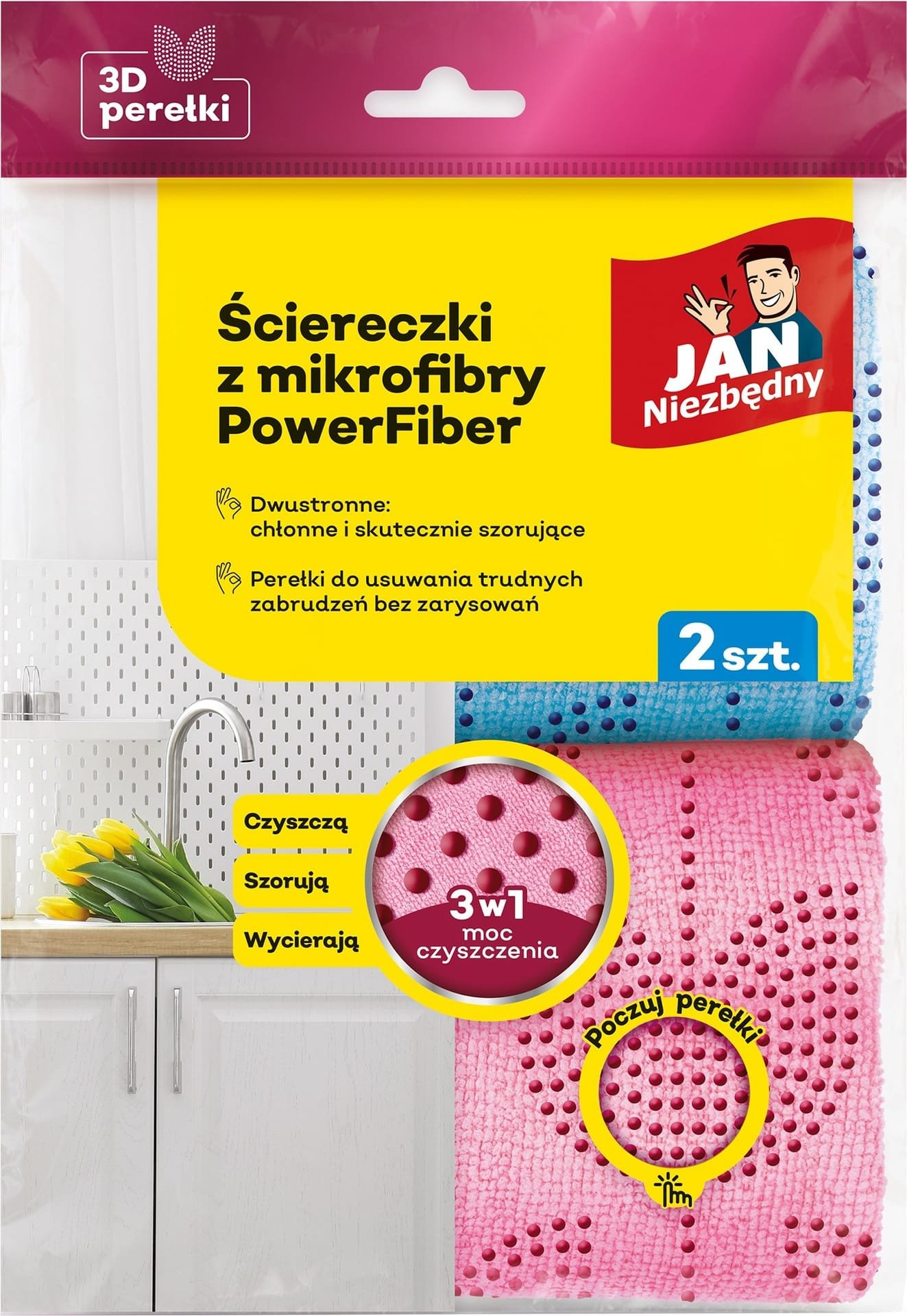 SAR JAN NZ Ściereczki z mikrofibry PowerFiber 2szt