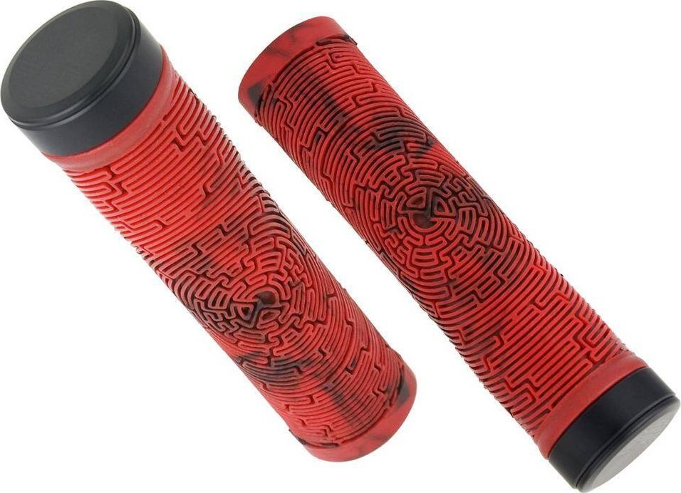 Chwyty kierownicy Dartmoor Maze 137 mm, przykręcane, red devil/czarno czerwone