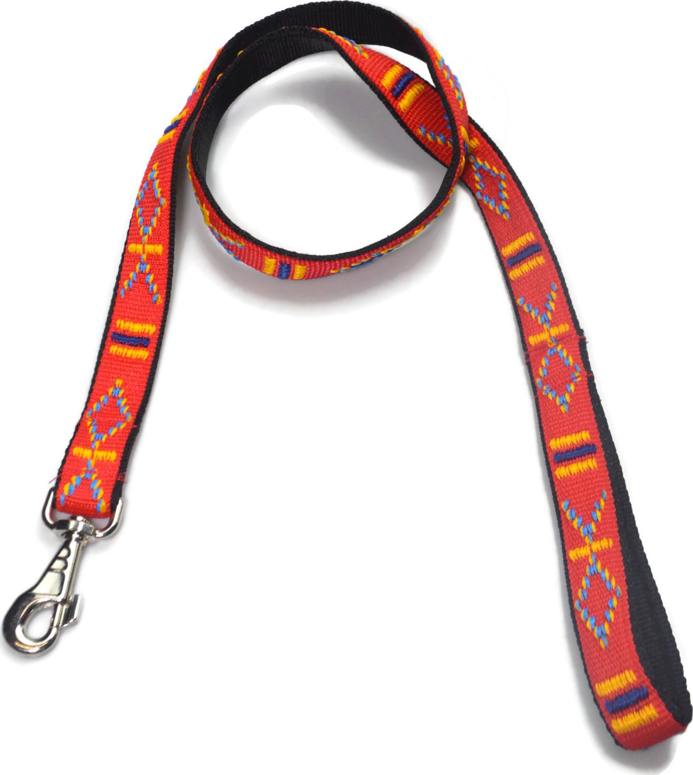 Alizoo Podwójna smycz dla psa indiańska 30mm/130cm - ALIZOO