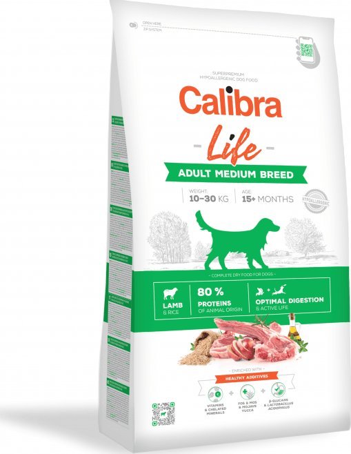 Calibra Calibra Dog Life Adult Medium Lamb 12 kg