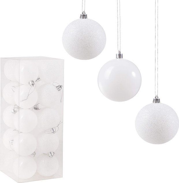 Springos Bombki choinkowe na choinkę 8 cm zestaw 20 szt. UNIWERSALNY