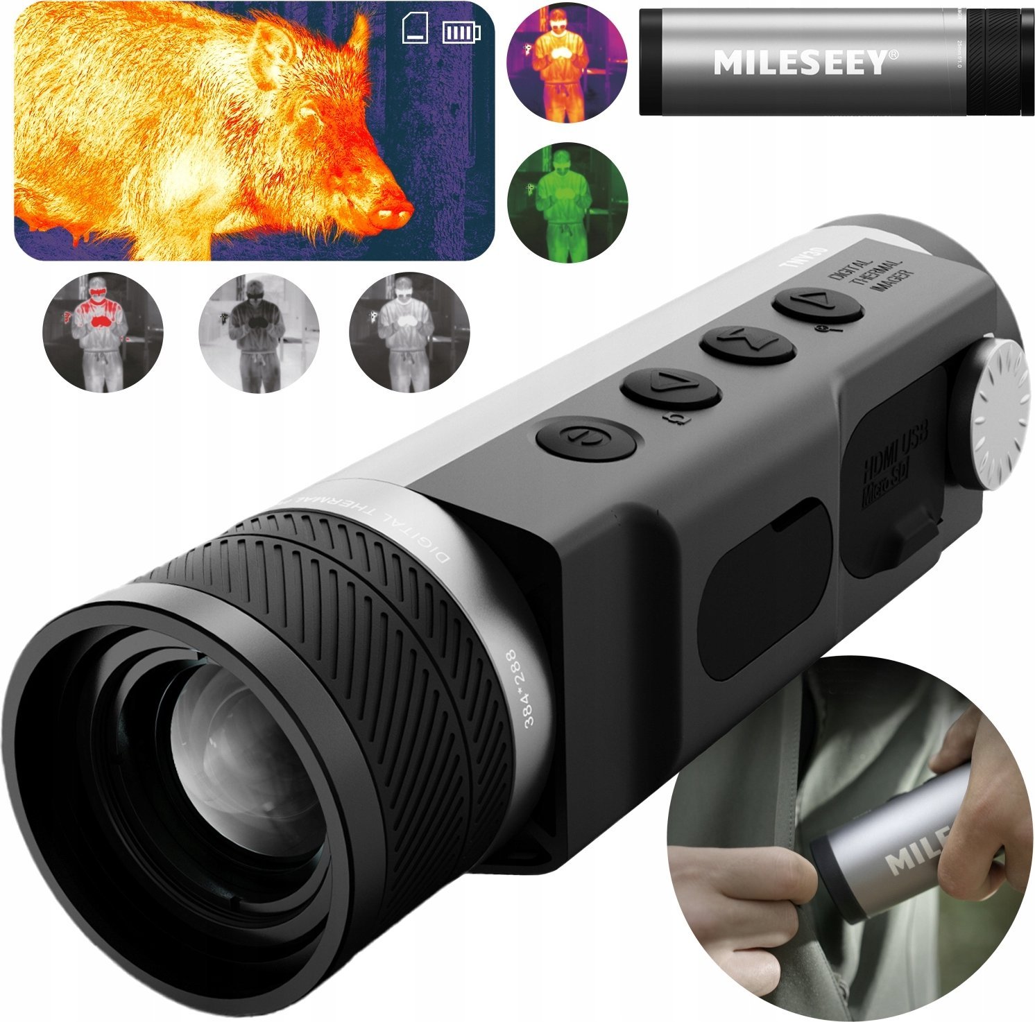 MONOKULAR TERMOWIZYJNY LORNETKA NA POLOWANIA LUNETA Z PODCZERWIENIĄ I ZOOM