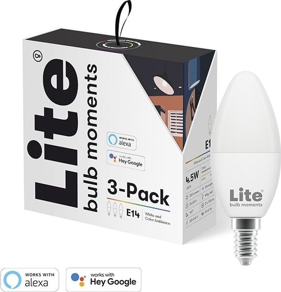 Lite Bulb Moments Lite bulb Moments Inteligentna żarówka, E14, 5W, RGB+2700-6500K, 3 pack