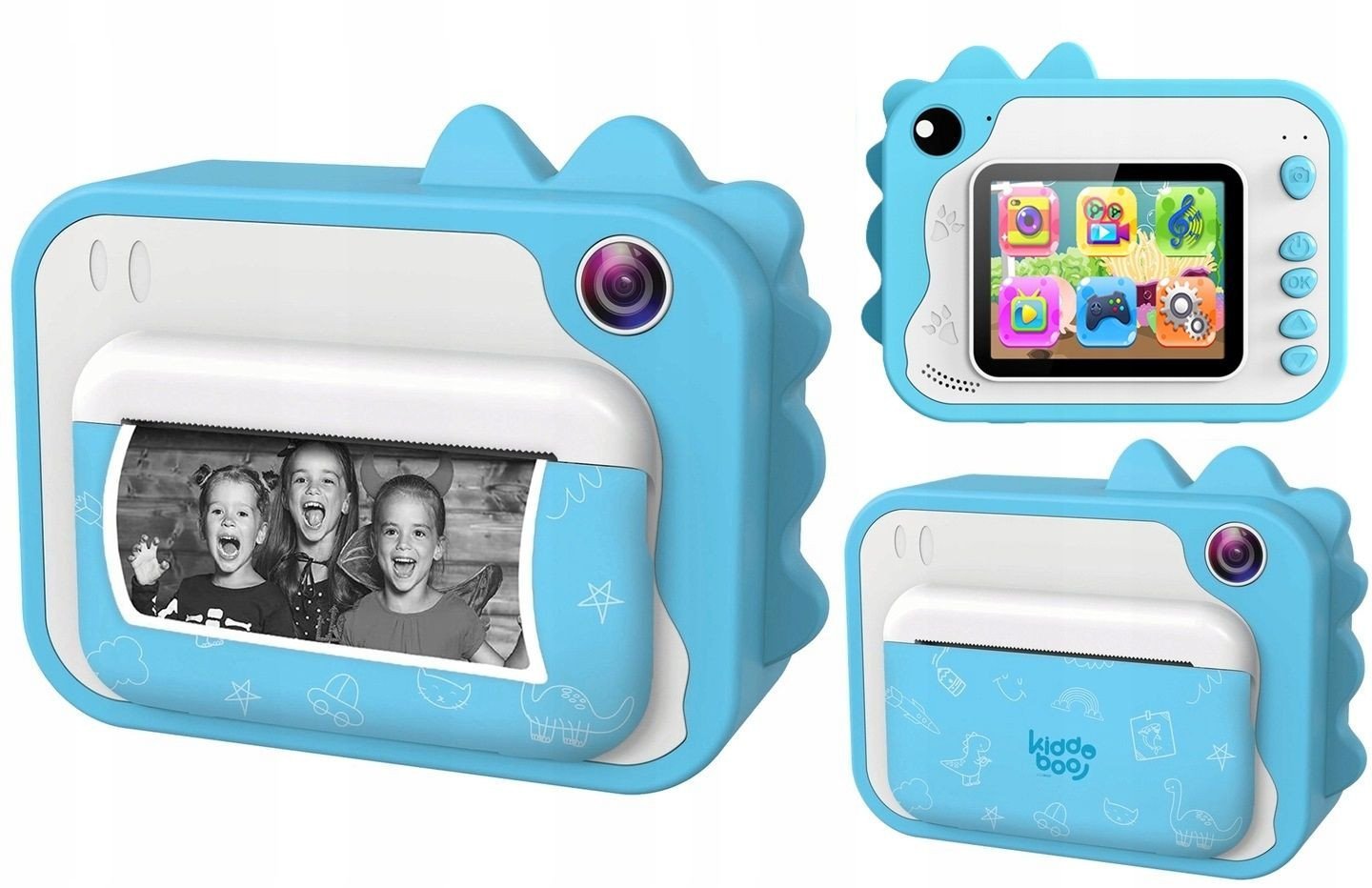 Aparat Natychmiastowy Cyfrowy 20mp Kamera 1080p + Mp3 Drukarka Druk ZdjĘĆ / P80 Niebieski