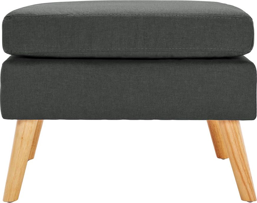 Elior Ciemnoszara tapicerowana pufa - Elesar