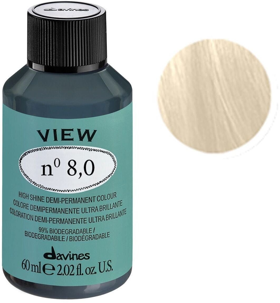 Davines, View, Demi-Permanent Hair Dye, 8.0 , 60 ml For Women