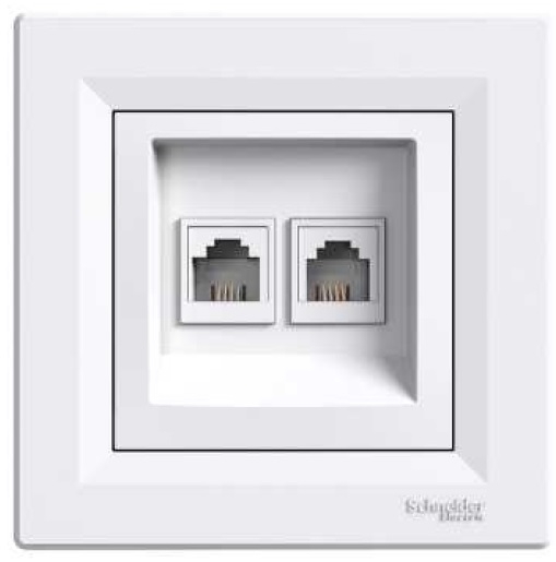 Schneider Electric Gniazdo telefoniczne podwójne 2xRJ11 białe (EPH4200121)