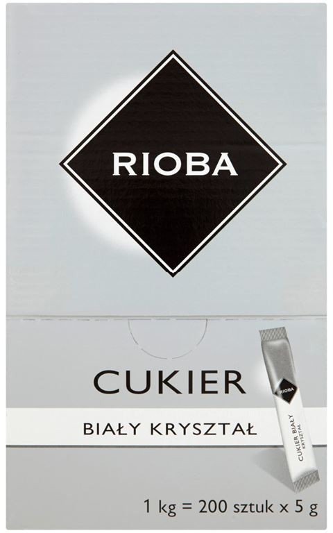 Cukier biały w saszetkach 200x5g - Rioba