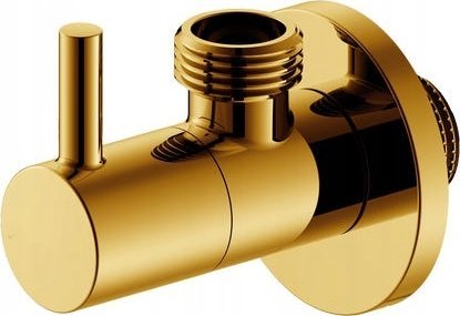 IDMAR Zawór kątowy 1/2"x3/4" z głowicą ceramiczną 1008 złoty