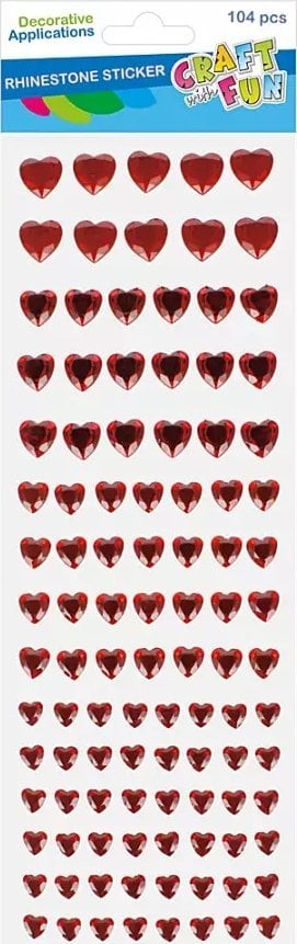 Craft with Fun OZDOBA DEK KRYSZT SPRZYL SERCE 104SZT CF 12/288