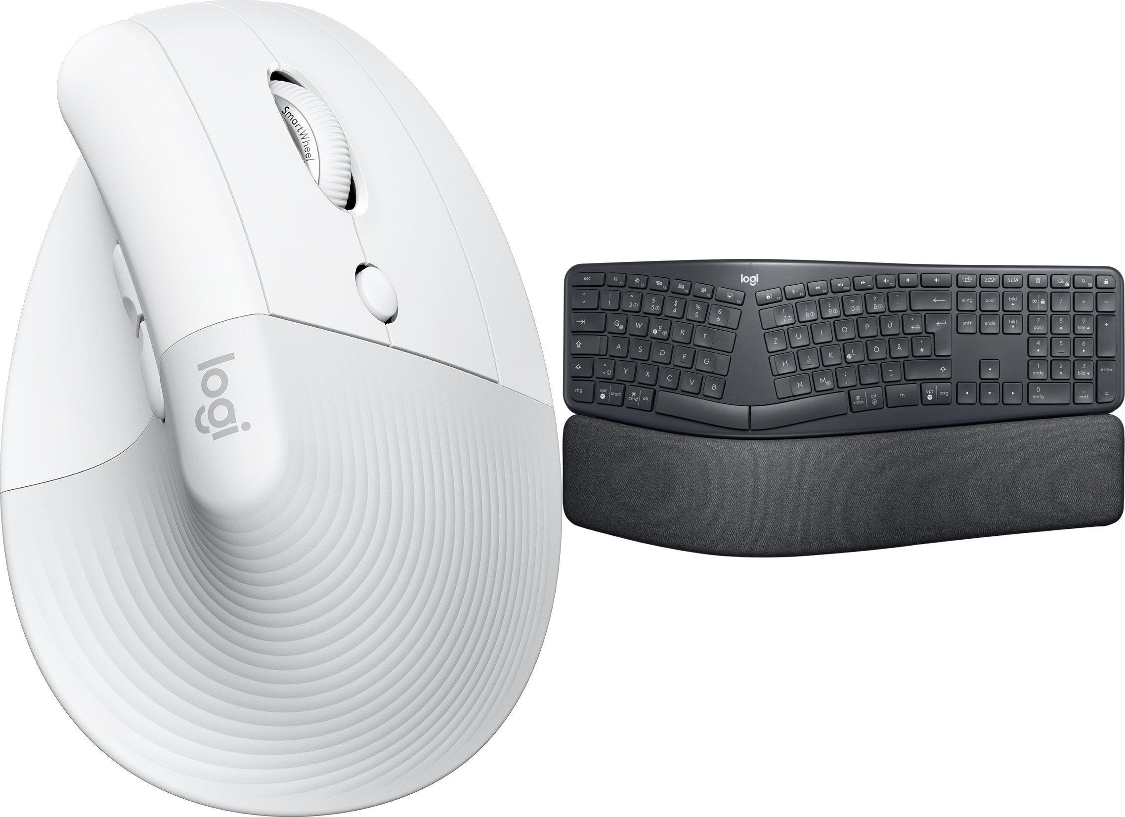 Mysz Logitech Lift Off-White (910-006475) + Ergo K860 (920-010108)