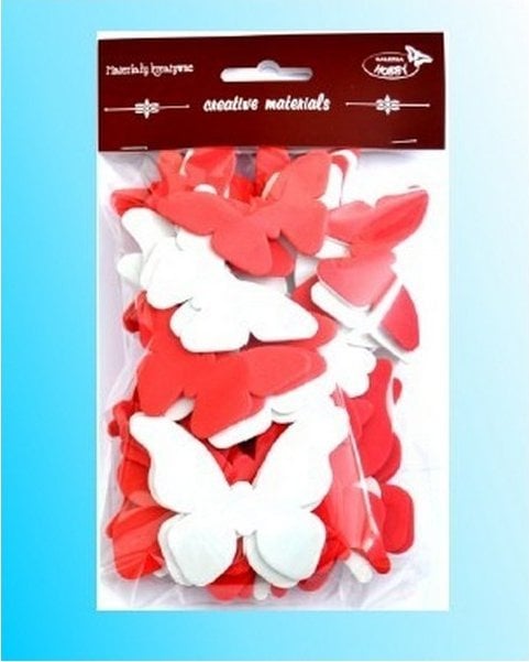 Titanum Motyle czerwono-białe 52szt