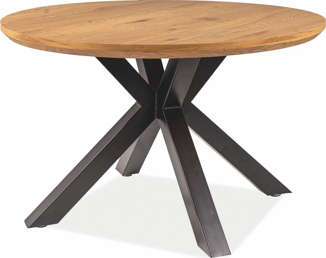 Signal Stół RITMO 120 okrągły dębowy na nowoczesnej podstawie SIGNAL