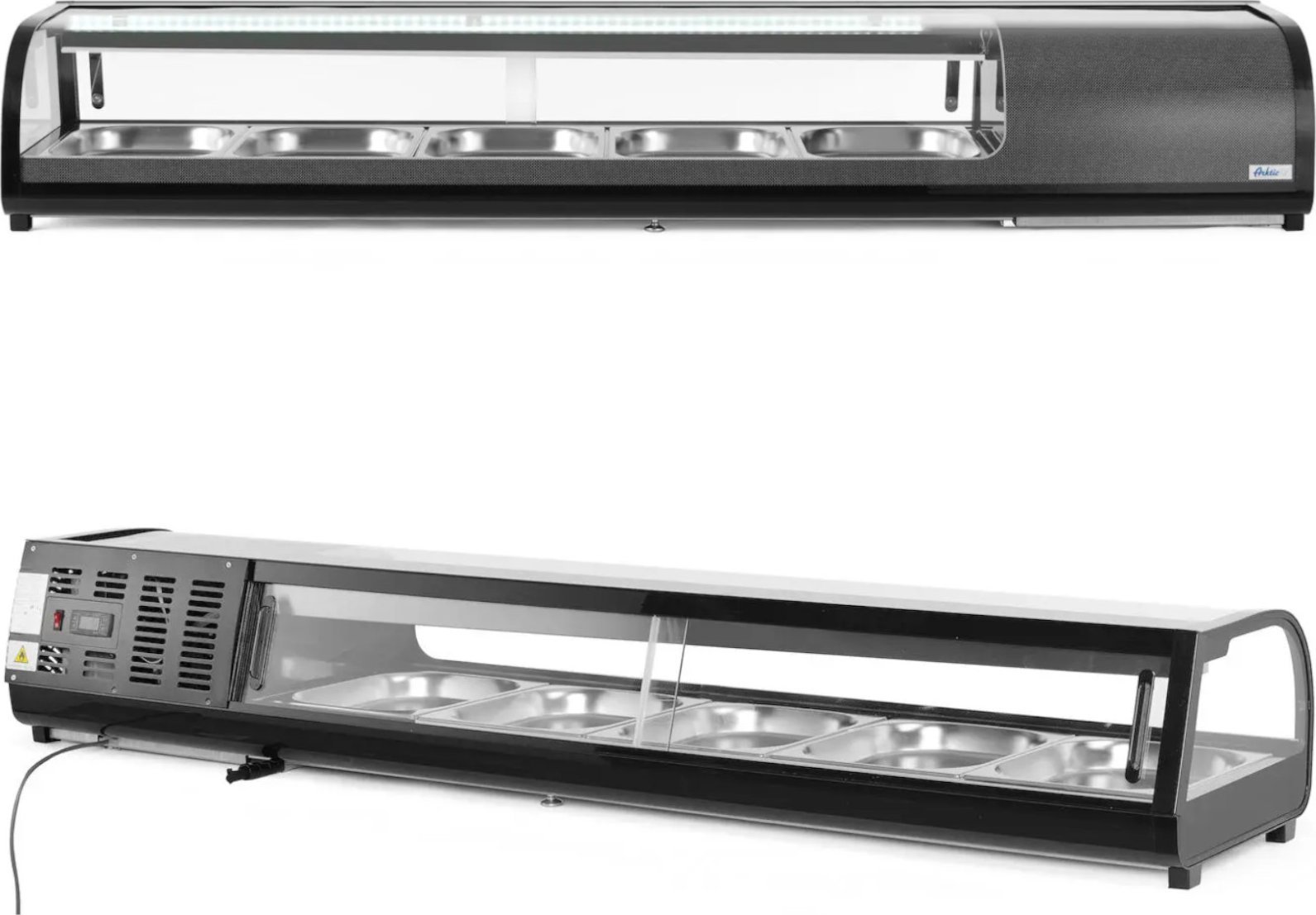 ARKTIC Witryna chłodnicza ekspozycyjna z oświetleniem LED 5 x GN 1/2 190 W Witryna chłodnicza ekspozycyjna z oświetleniem LED 5 x GN 1/2 190 W