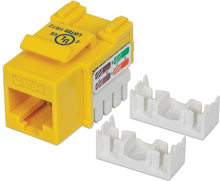 Intellinet Network Solutions Moduł keystone Cat.5e, UTP, RJ45, zaciskany, żółty (210133)
