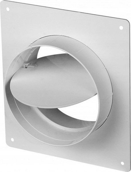 AWENTA Kołnierz wentylacyjny przyścienny Awenta KO100-27/22 z zaworem zwrotnym fi100mm biały