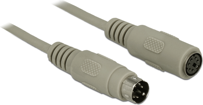 Delock PS/2 - PS/2, 1.8m, Szary (84070)