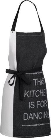 Kela Fartuch kuchenny, 100% bawełna, 80 x 67 cm, czarno-biały Gianna / Kela