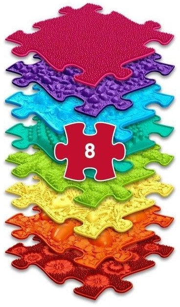 Mata Sensoryczna Ortopedyczna Zestaw 8w1 Rainbow 8 Puzzli Sensoryka Muffik / Rainbow / Mfk-079