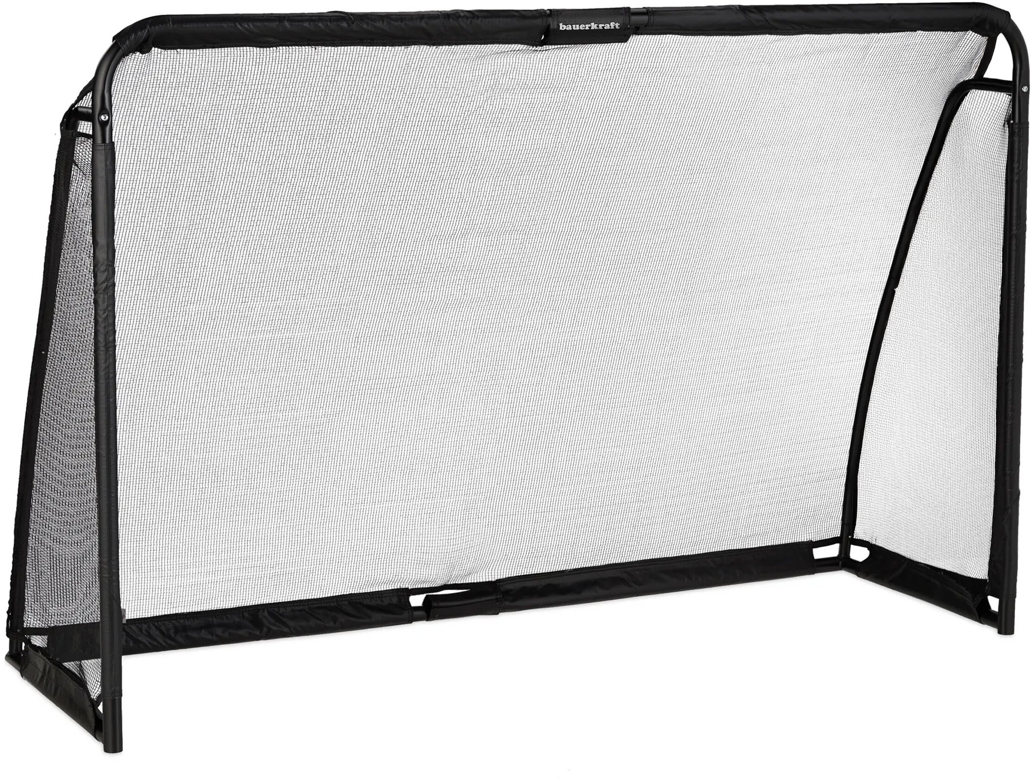 Duża metalowa bramka piłkarska z siatką treningowa do gry w piłkę nożną 300x200x90 cm czarna