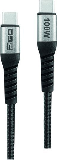 Kabel USB 2GO USB-C - USB-C 1.2 m Czarny (797510)