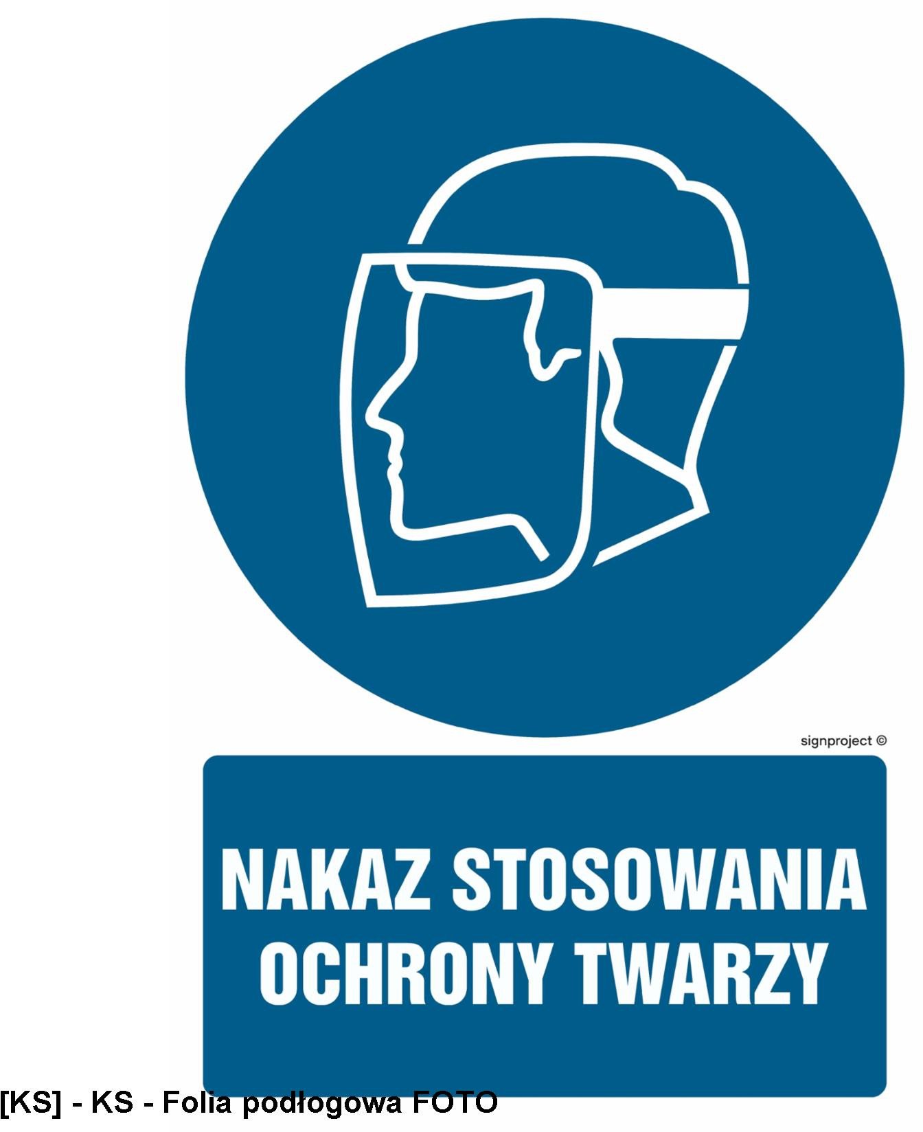 GL043 - Nakaz stosowania ochrony twarzy 300x450