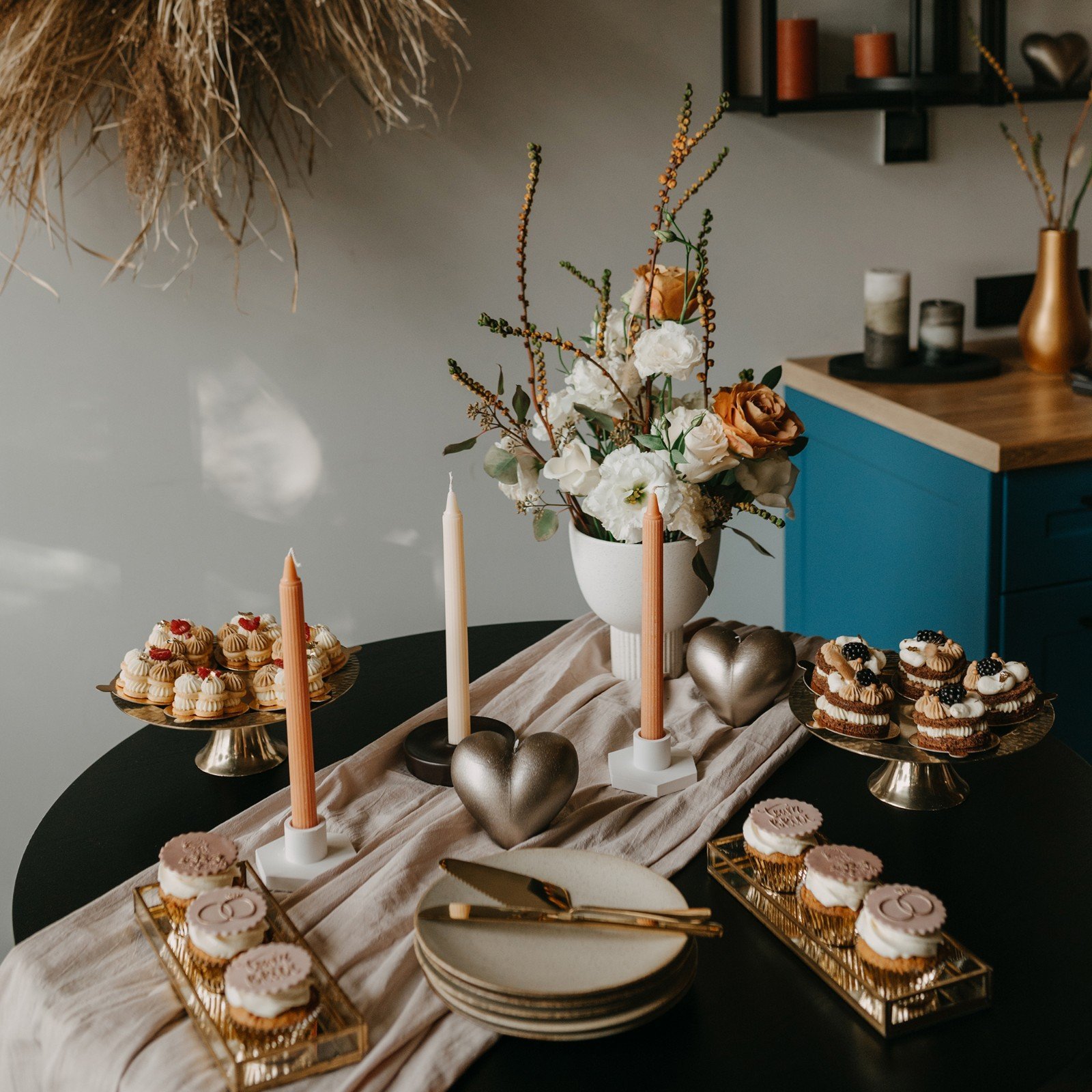 Candellana Świeca dekoracyjna Świeczka Serce Wegańska parafina 18h