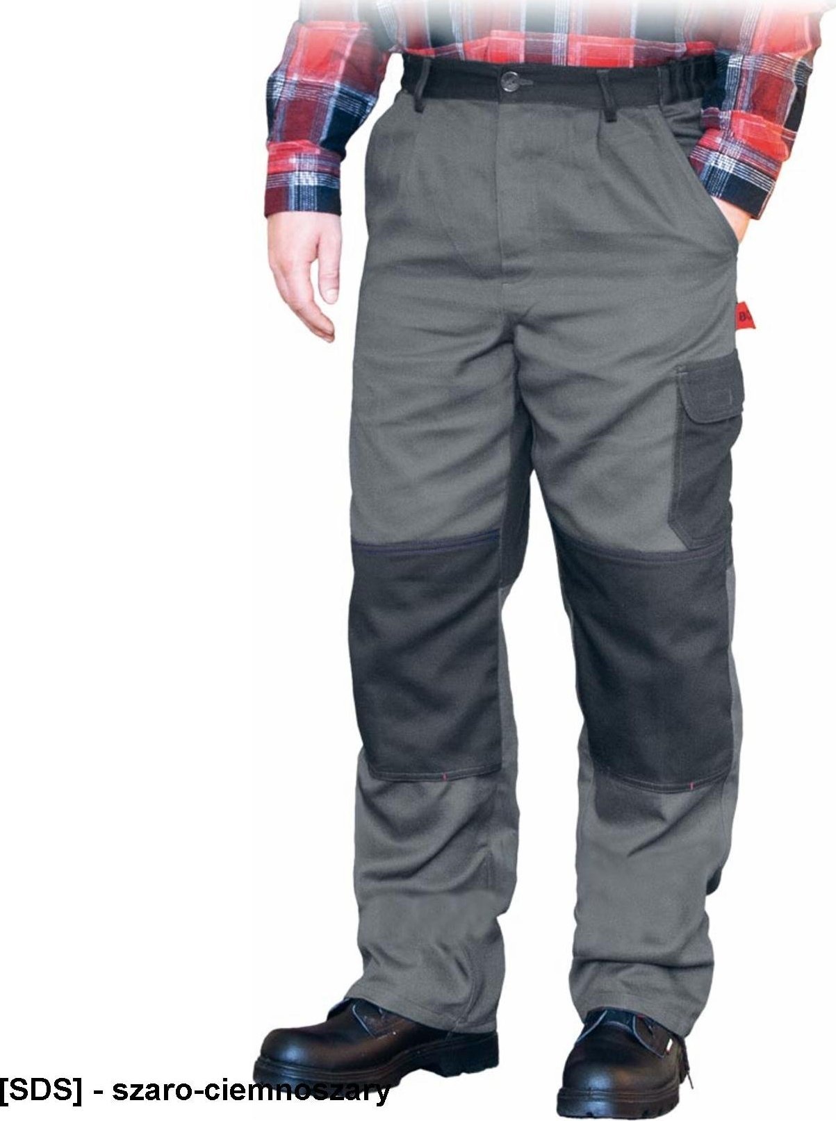 R.E.I.S. BOMULL-T - spodnie ochronne do pasa 100% BAWEŁNY - 7 klolorów - szaro-ciemnoszary 48