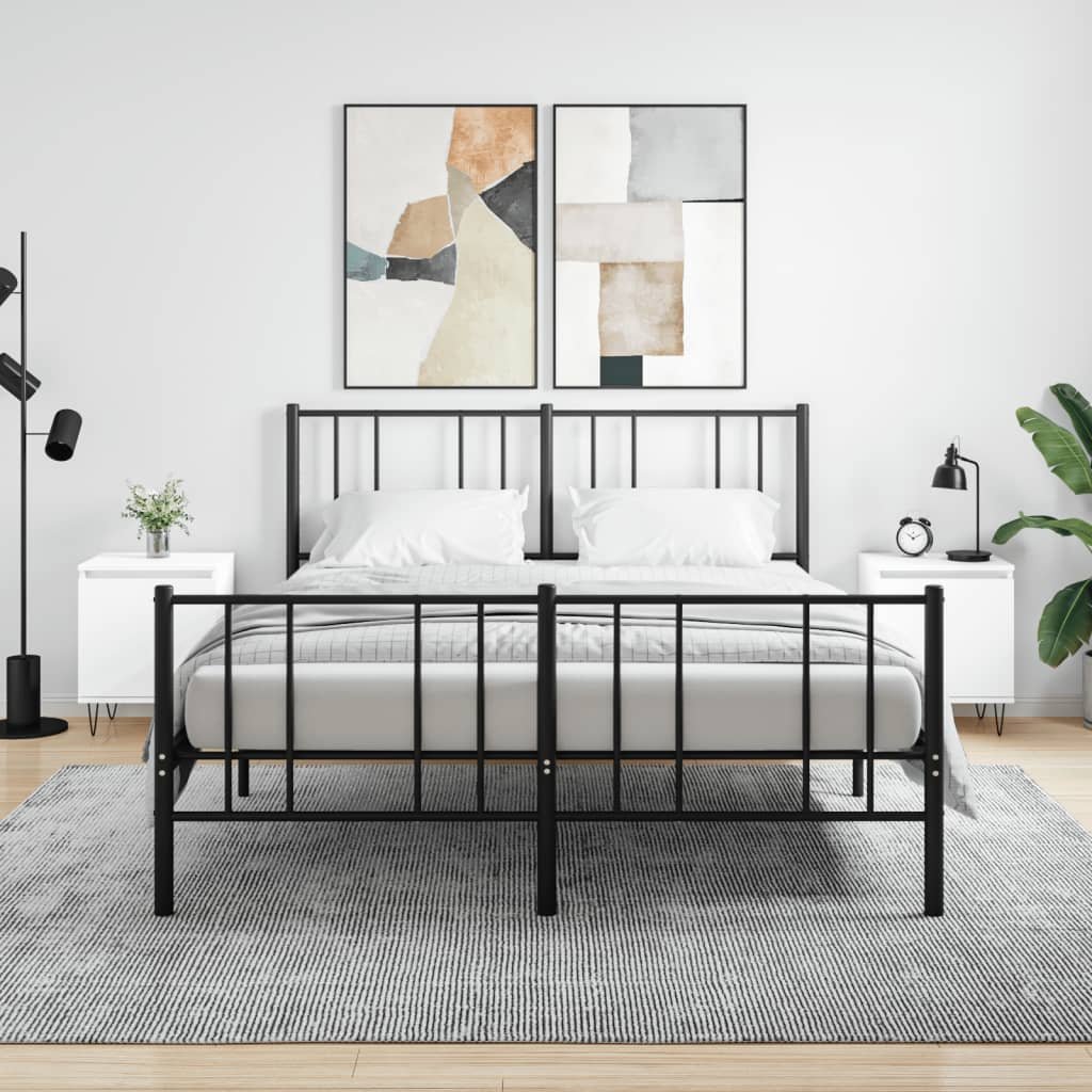 vidaXL Szafki nocne, 2 szt, białe, 40x30x50cm, materiał drewnopochodny