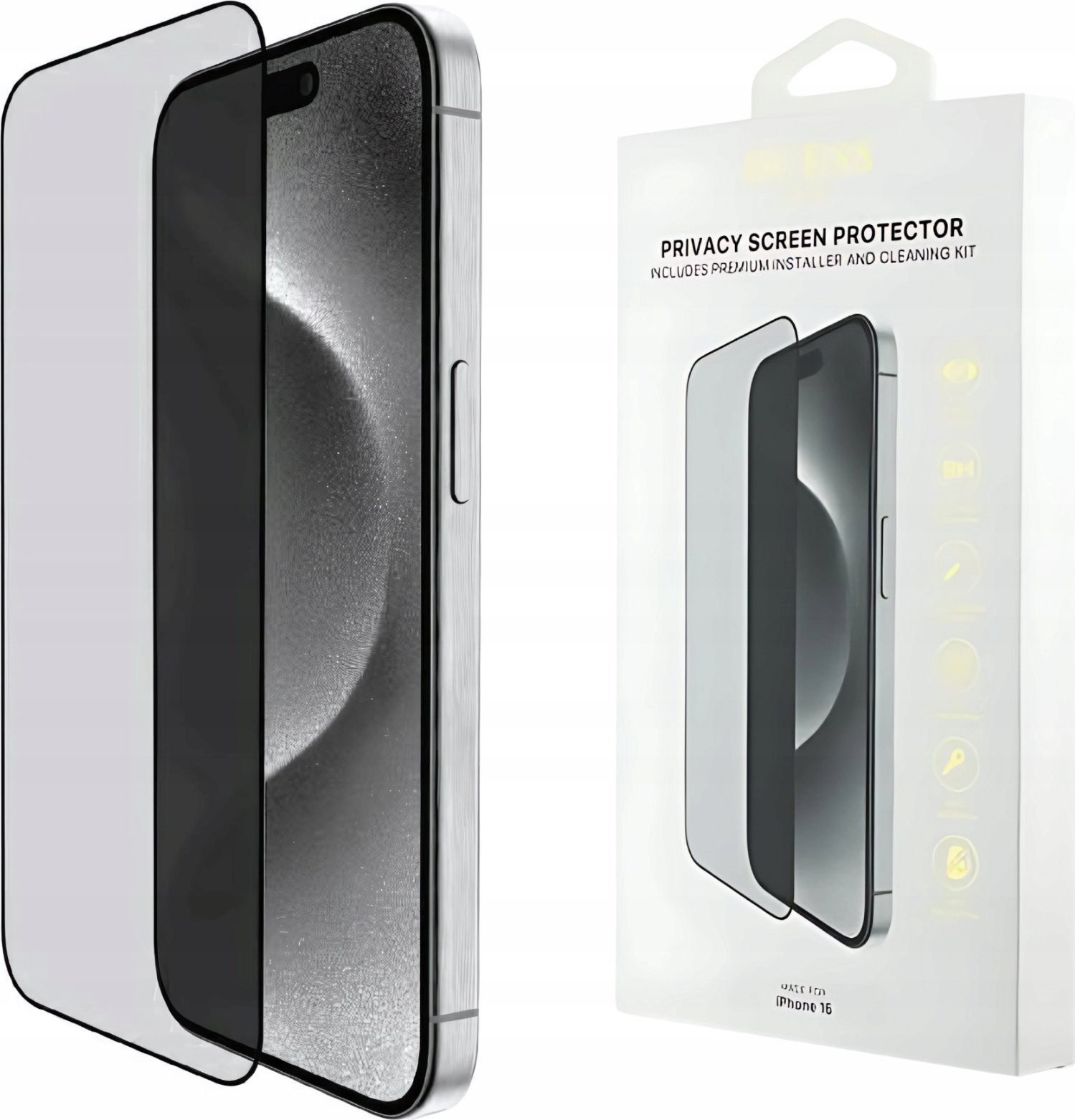 Guess GUTGP16LBOKGCIP iPhone 16 Pro 6.3" Screen Protector Privacy 2.5D Outline - privacy display protection