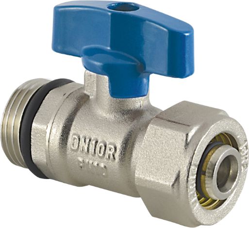 Ferro Zawór kulowy wodny 1/2" z motylkiem niebieski (KPEX16-BH)