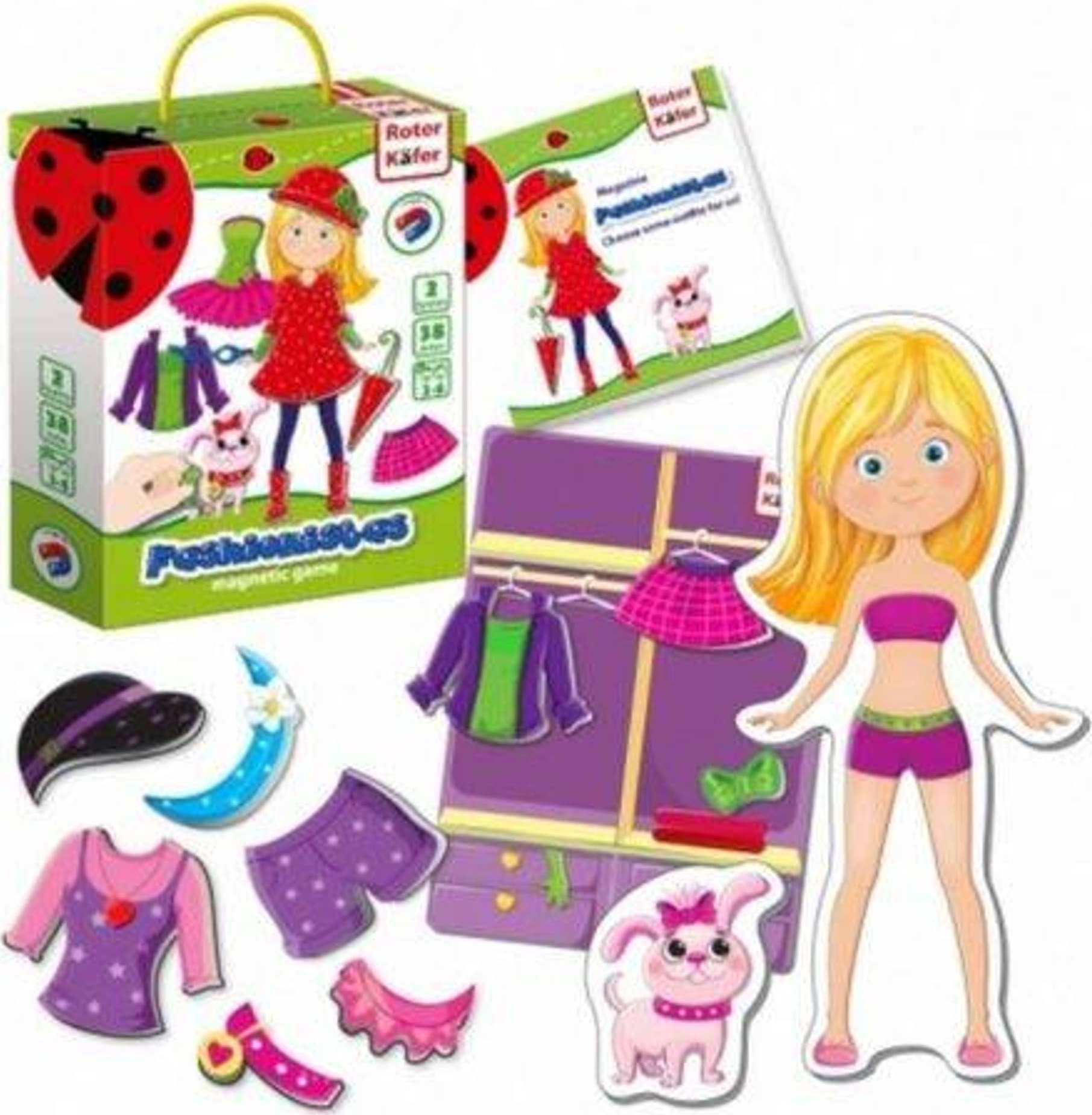 Roter Kafer Magnetyczna Gra "Fashionistas" Ubieranka Tworzenie Stylizacji Roter Kafer