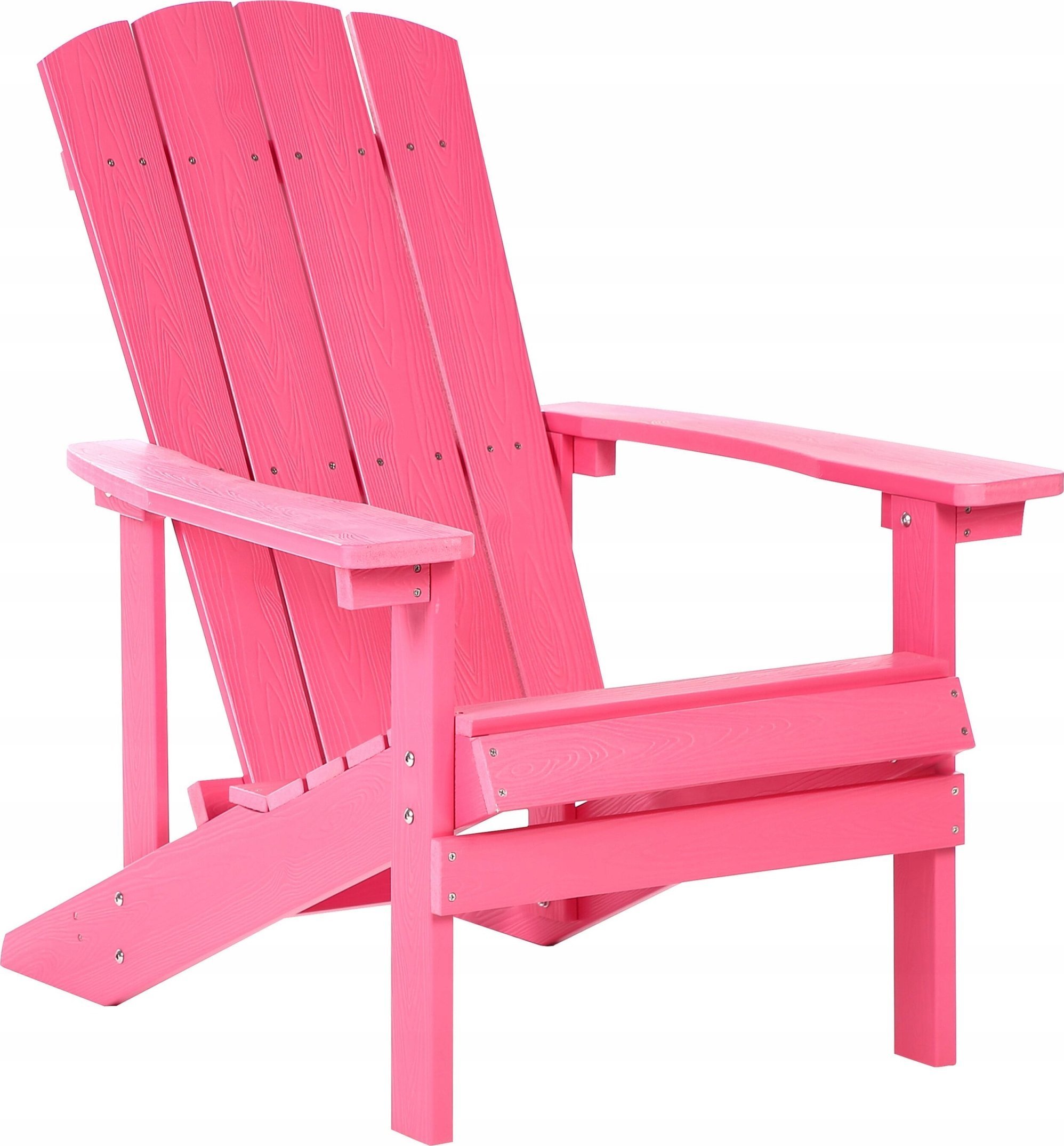 Beliani Krzesło ogrodowe MDF Różowy ADIRONDACK