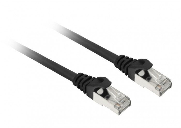 Sharkoon patch network cable SFTP, RJ-45, with Cat.7a raw cable(black, 10 meters)