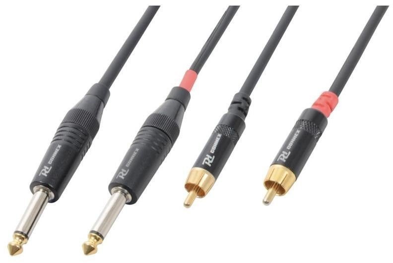 Kabel CX74-6 2 x 6.3 mm mono - 2 x RCA męski 6 m one size