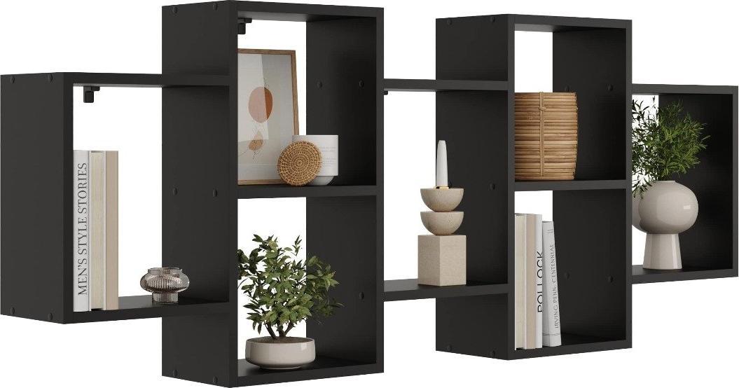 KROKUS Półka ALESIA 4 czarna