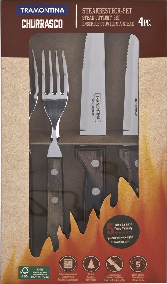 Tramontina Komplet sztućców do steków 4el. Churrasco